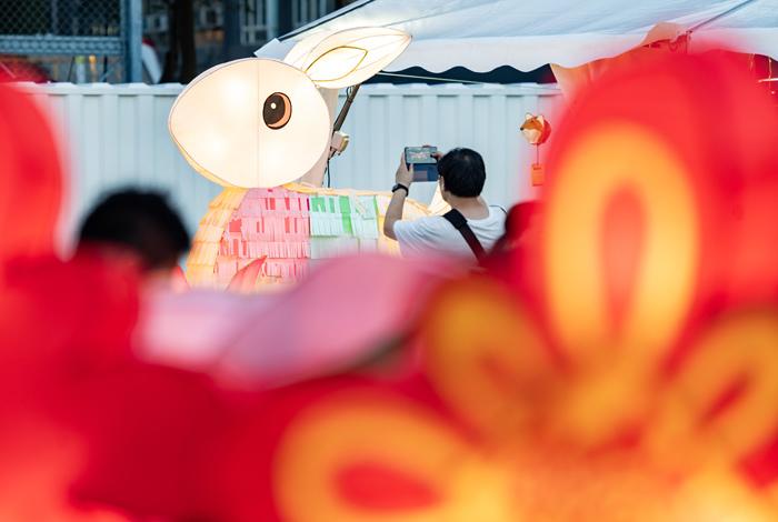 香港維園彩燈璀璨迎中秋